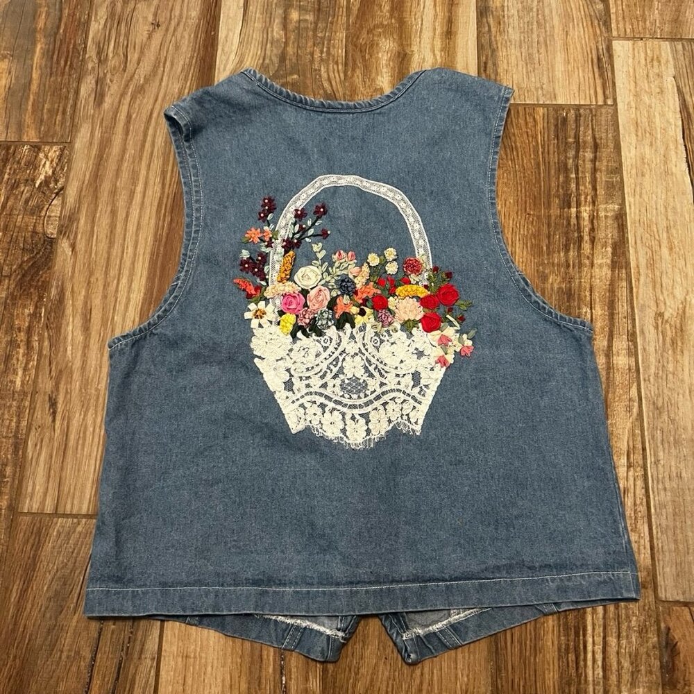 Vintage Stampede Custom Denim Vest